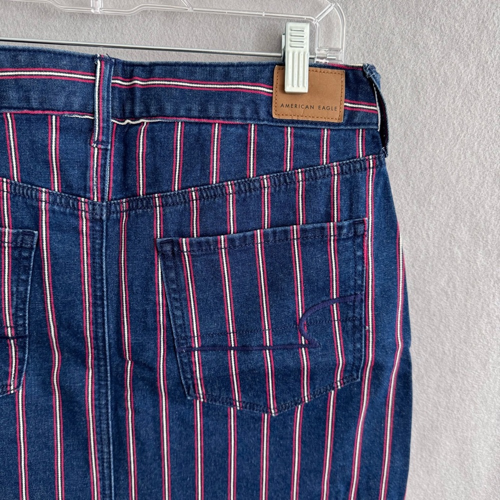 American Eagle Stripe Denim Mini Skirt - Picture 5 of 7